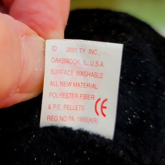 Ty Beanie Baby Haunt ERROR Tag #4SU14Z2J Color Black Size9" NWT - Picture 7 of 10